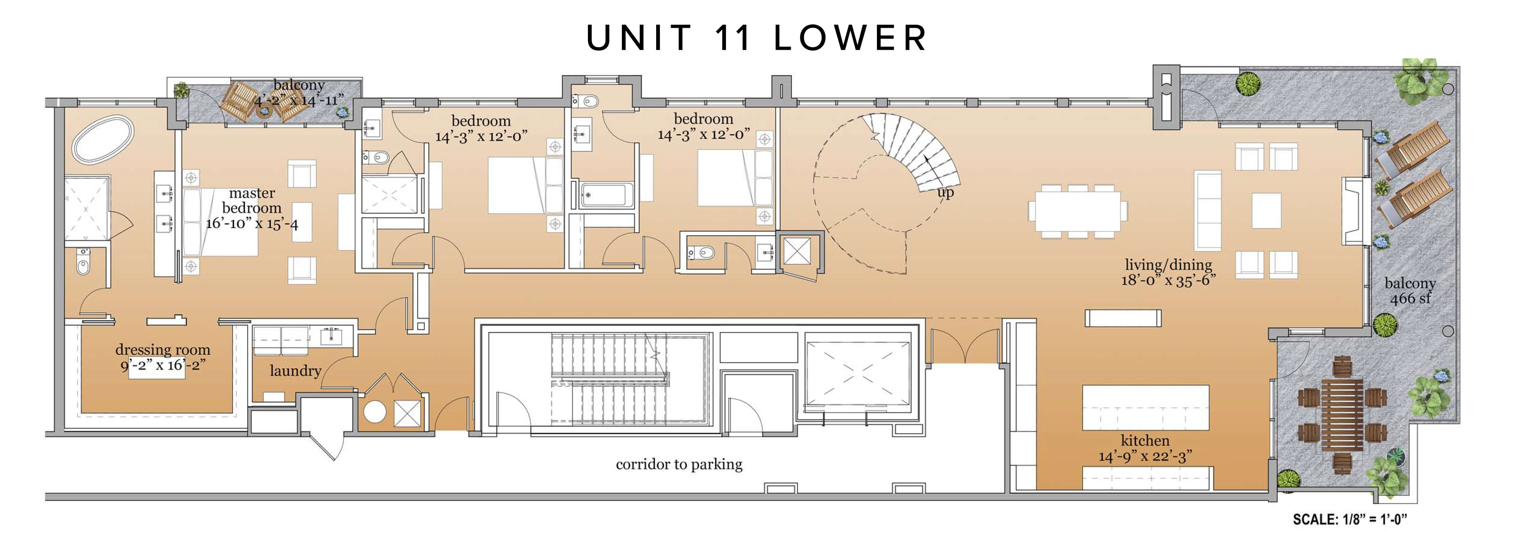 Floor Plan 11 Penthouse 42 Ocean